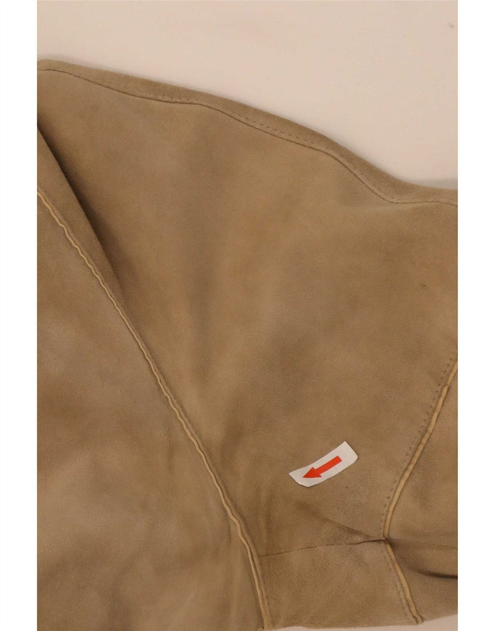 veste en daim réversible homme vintage IT 48 cuir beige moyen