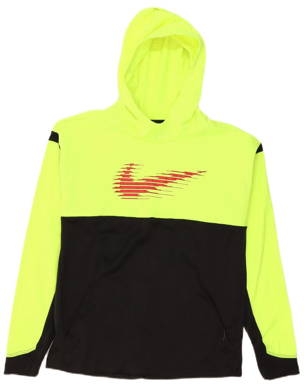 Nike Garçon Dri Fit Graphic Sweat à capuche 13-14 ans XL Jaune Colorblock