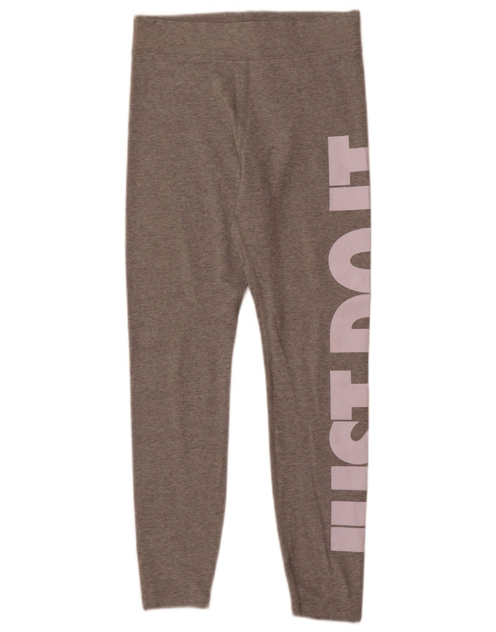 Nike Leggings graphiques pour femmes UK 12 coton gris moyen
