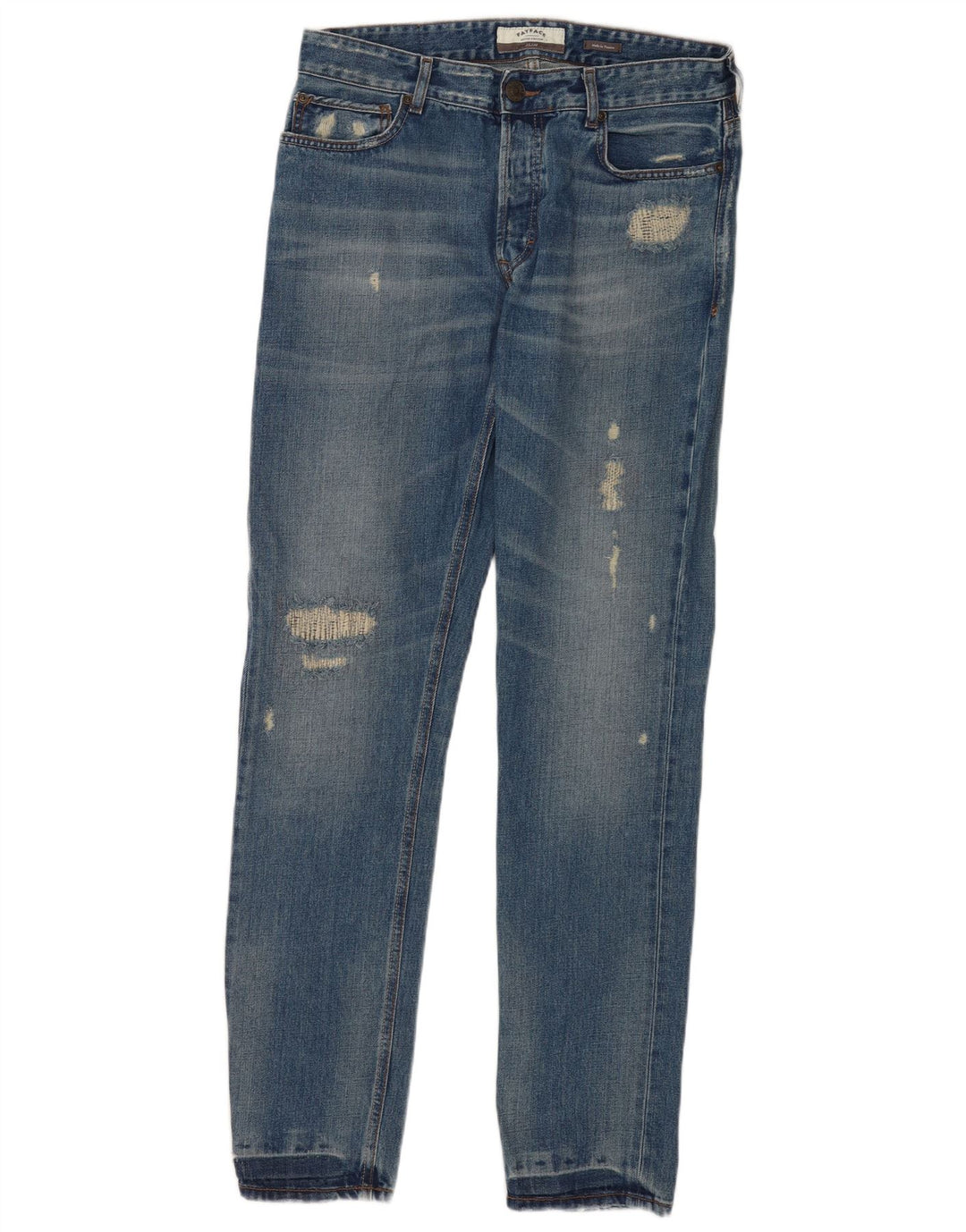 Fat Face Jean slim vieilli pour homme W32 L33 en coton bleu