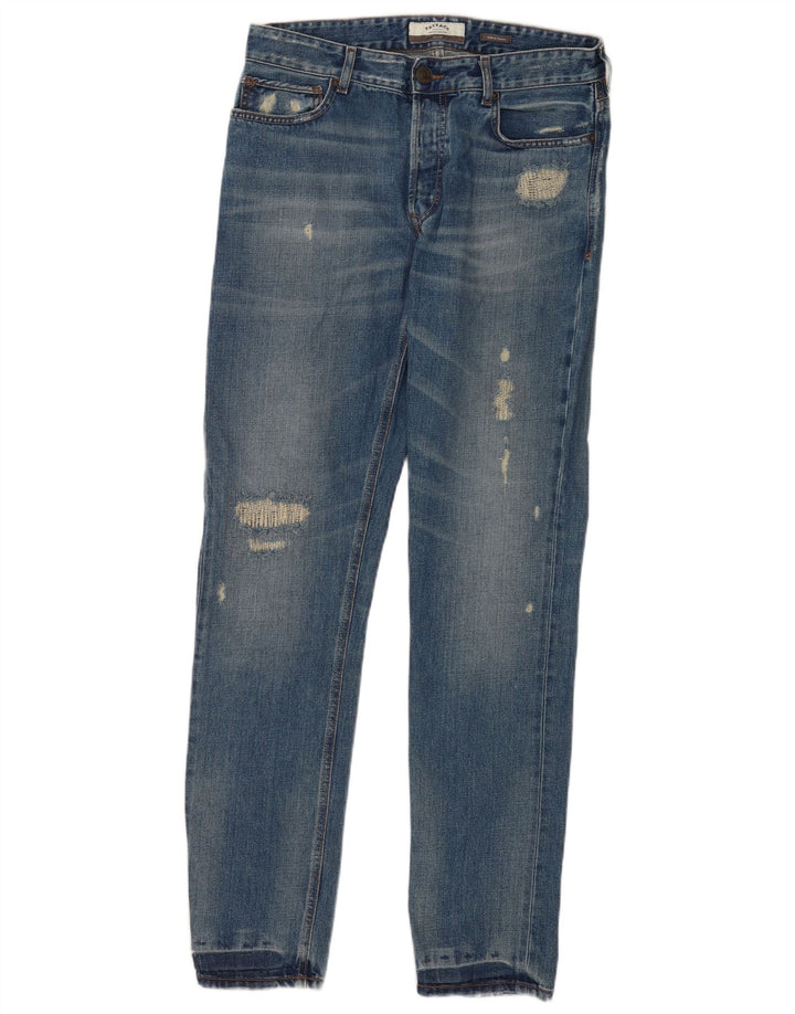 Fat Face Jean slim vieilli pour homme W32 L33 en coton bleu