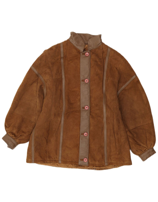 veste en daim surdimensionnée femme vintage IT 42 Brun moyen