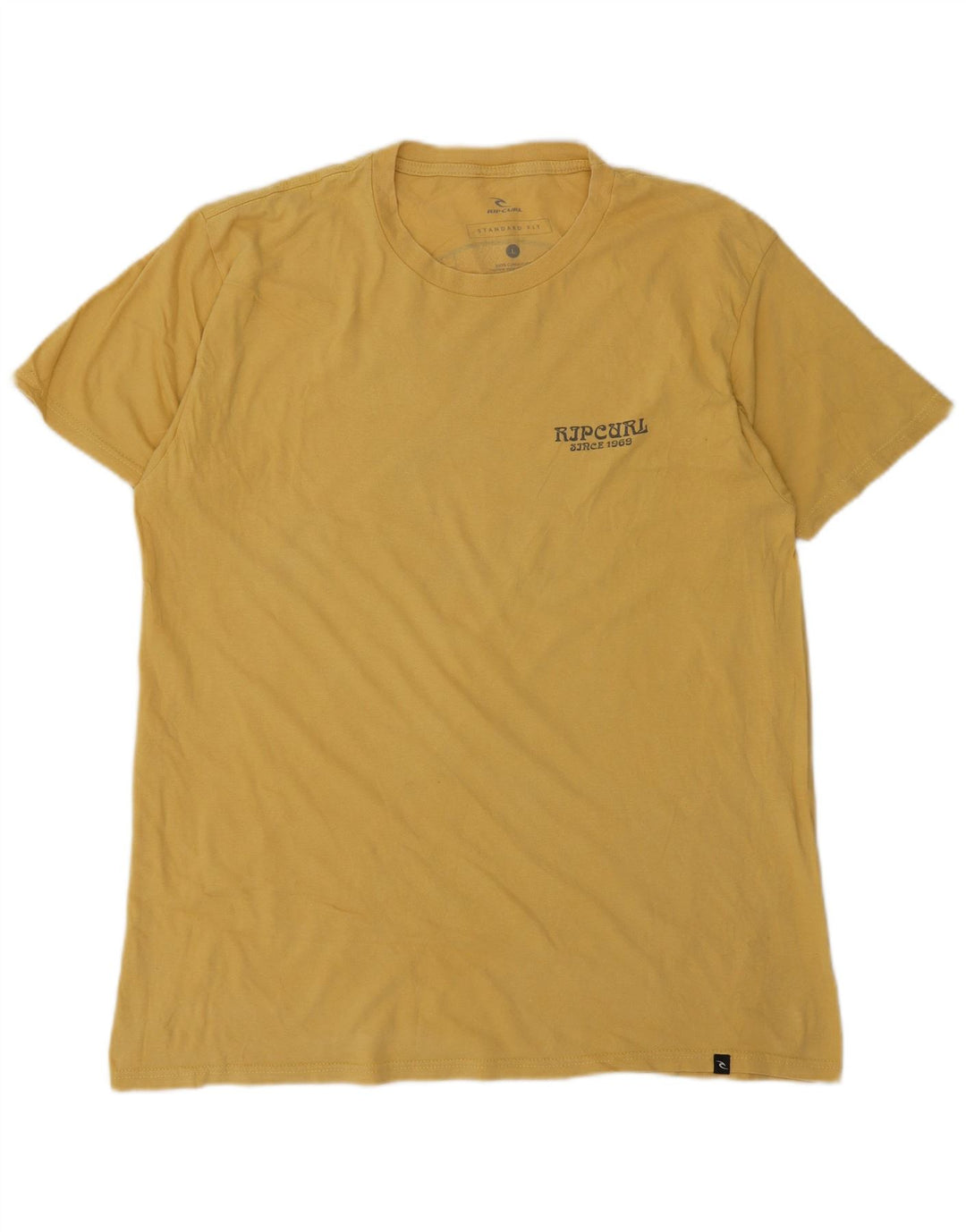 Rip Curl T-shirt graphique coupe standard pour hommes, grand coton jaune