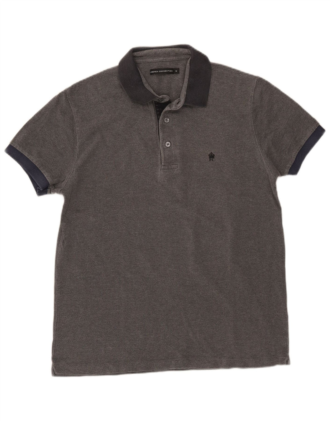 French Connection Polo Homme Gris Moyen Coton