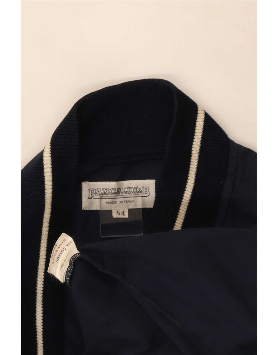 Pancaldi & B Blouson Bomber Homme IT 54 2XL Bleu Marine Coton