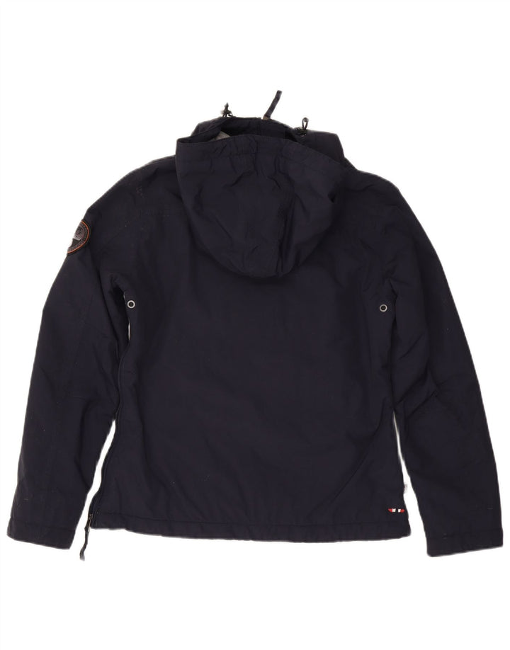 Napapijri Veste Anorak Graphique Graphique Femme UK 14 Bleu Marine Moyen