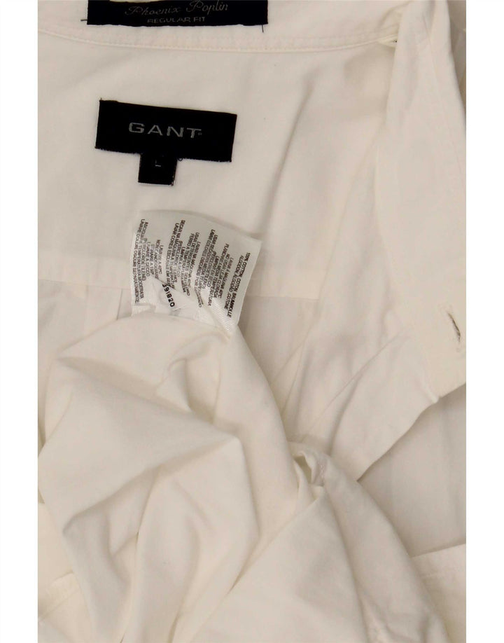 Gant Chemise Regular Fit Large Blanc Coton Homme