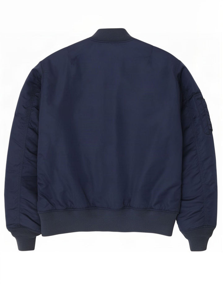 Pull & Bear Veste Bomber Homme UK 38 Bleu Marine Moyen Colorblock