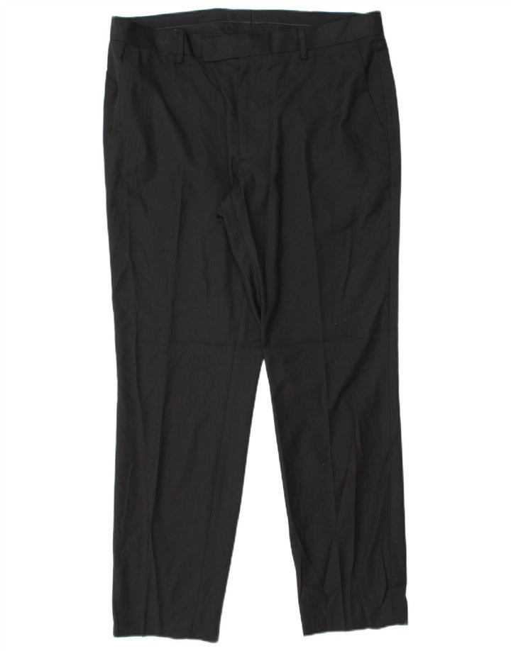 Marks & Spencer Pantalon de costume coupe slim pour homme W34 L29 Noir Polyester