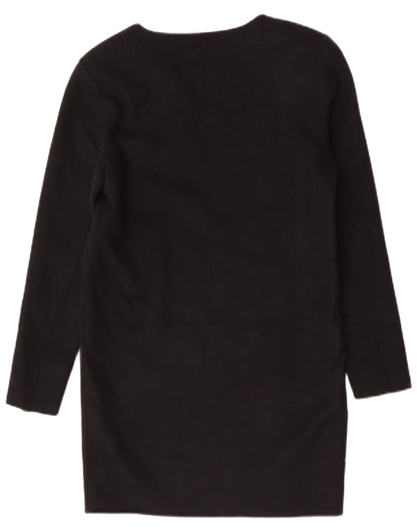 Massimo Dutti Robe pull surdimensionnée à manches longues pour femme UK 6 XS Laine noire