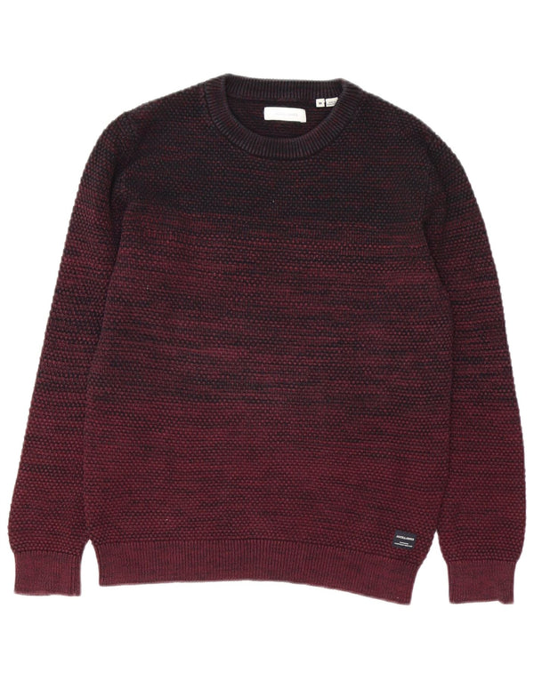Jack & Jones Pull Col Bateau Homme Bordeaux Moyen Colourblock