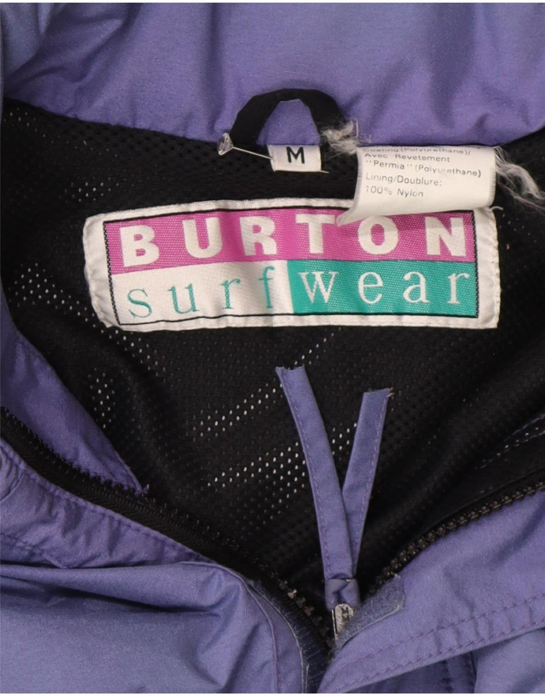 Burton Veste coupe-vent pour homme UK 38 Nylon color block violet moyen