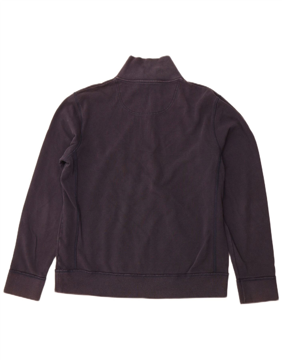 FAT FACE Sweat-shirt col zippé pour homme en coton bleu marine Taille L