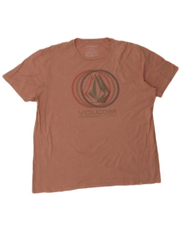 Volcom T-shirt graphique pour homme 2XL en coton rose