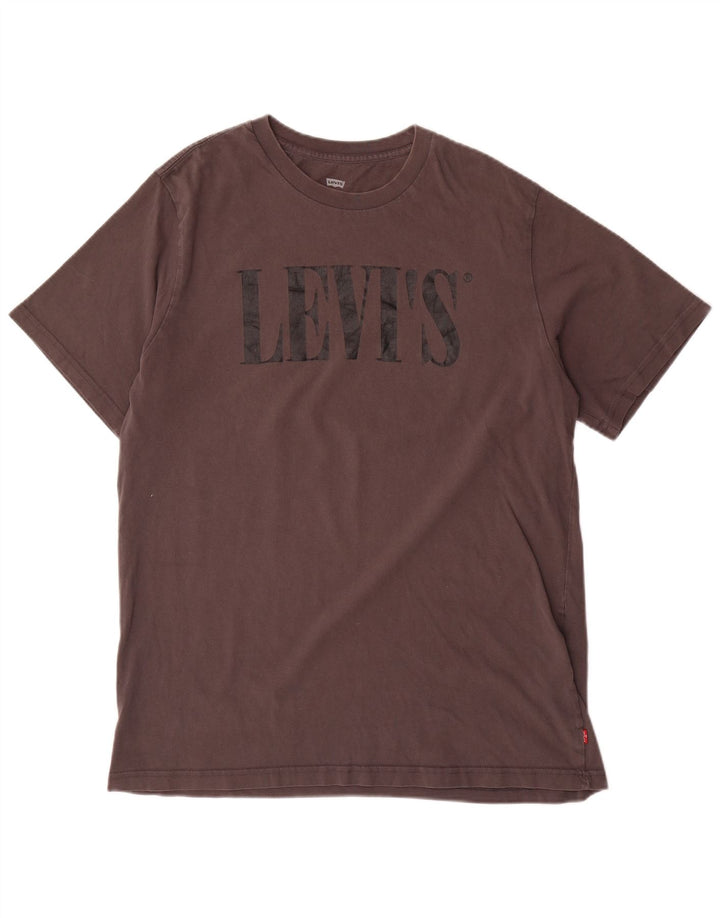 Levi's T-Shirt Relaxed Graphic Homme Gris Coton Large