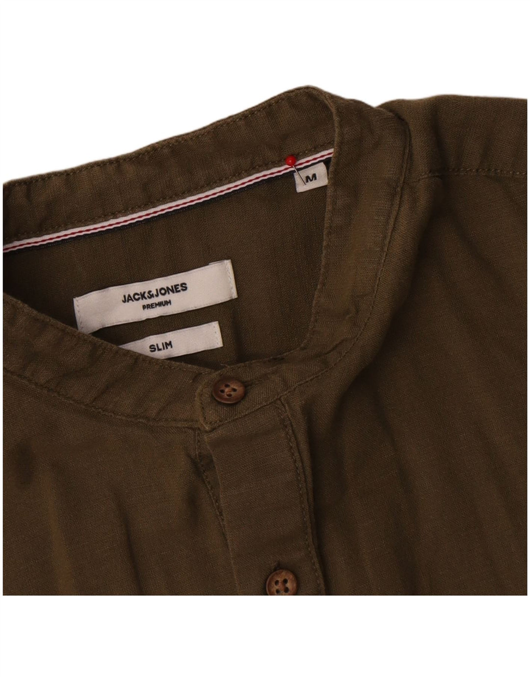 Jack & Jones Chemise Pull Slim Premium Homme Kaki Moyen Coton