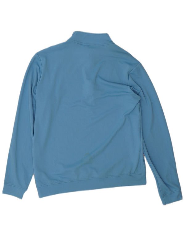 Adidas Haut de survêtement à col zippé pour homme Bleu moyen Polyester