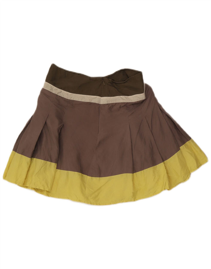Max & Co. Jupe de tennis W28 pour femme en soie color block marron moyen