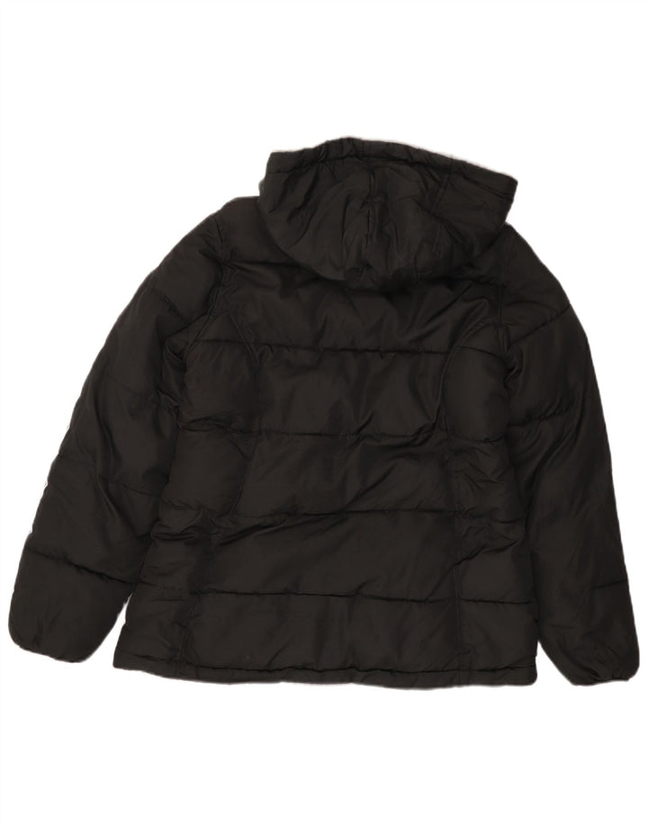 Reebok Veste matelassée à capuche graphique pour femme UK 10 Small Noir