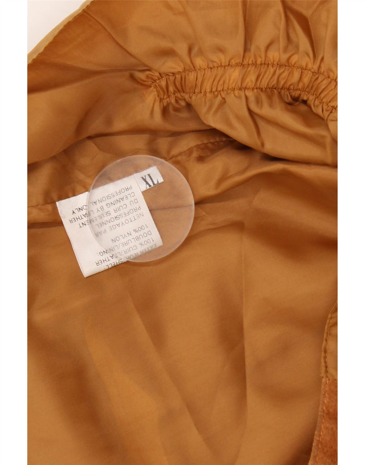 Gilet en daim homme vintage XL cuir marron