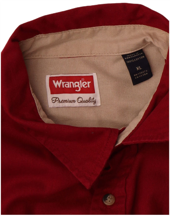 Wrangler Chemise Homme XL Rouge Coton
