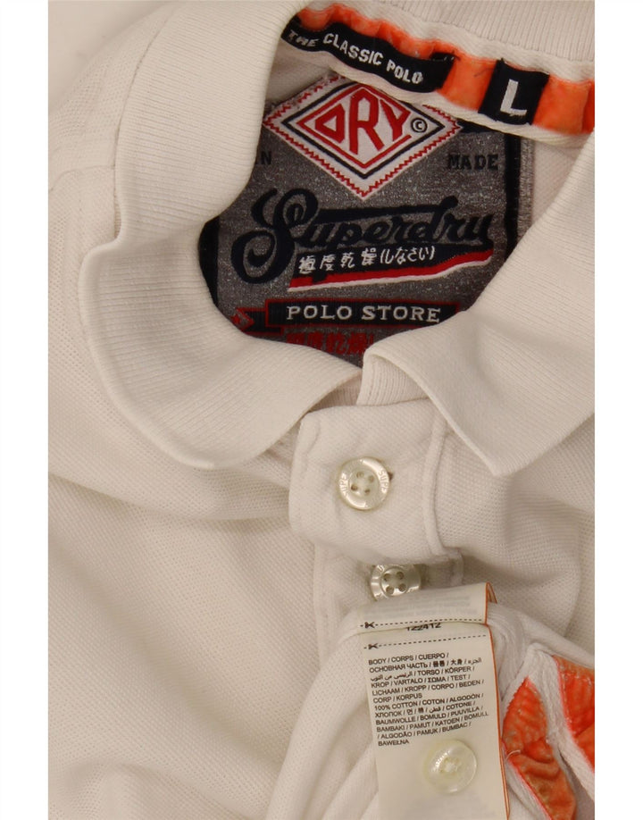Superdry Polo Homme Grand Blanc Coton
