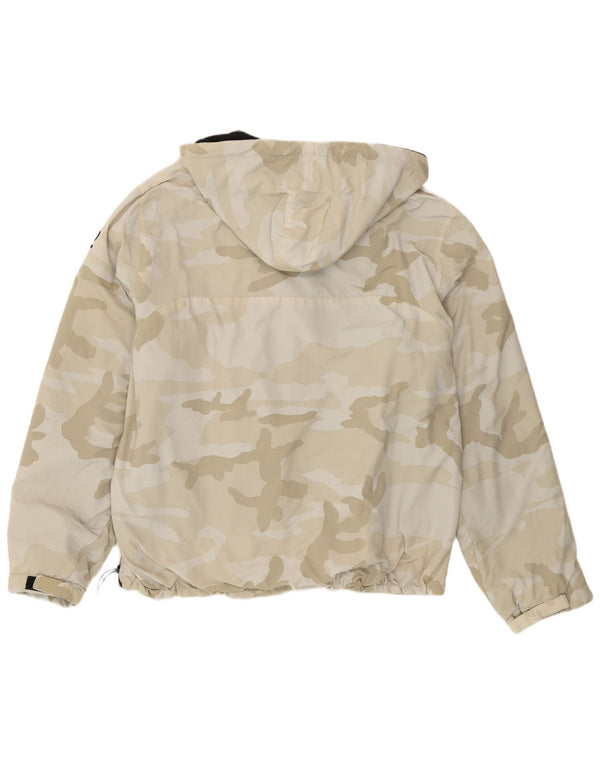 Surplus Veste coupe-vent à capuche pour homme UK 40 Large Beige Camouflage