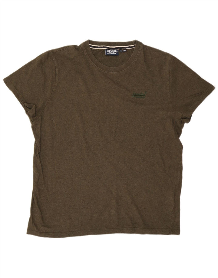 Superdry T-Shirt Homme Top 2XL Kaki Coton