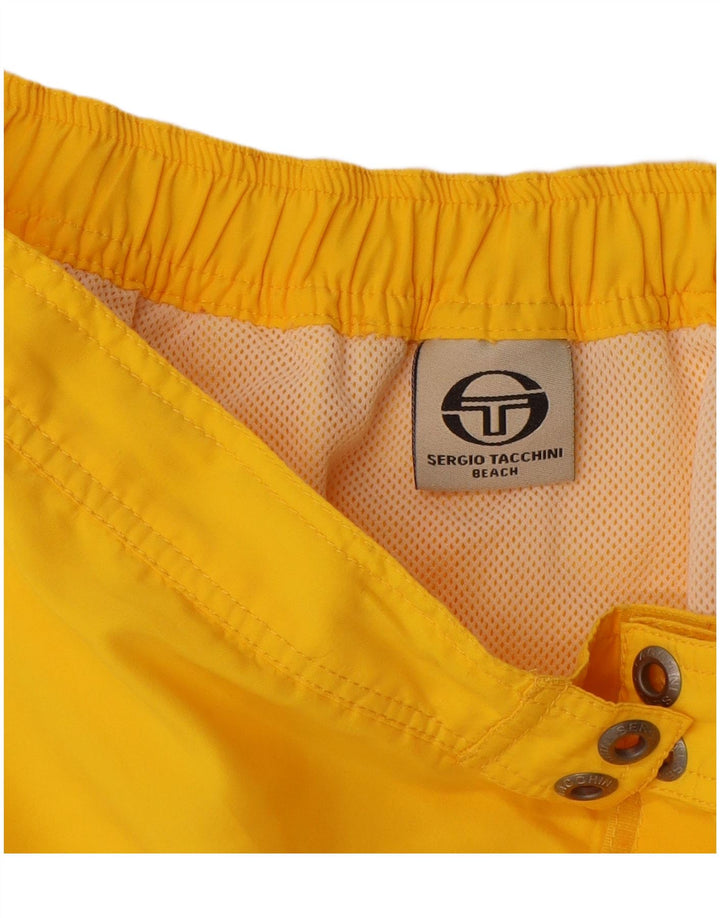 Sergio Tacchini Short De Bain Homme Polyester Jaune Moyen