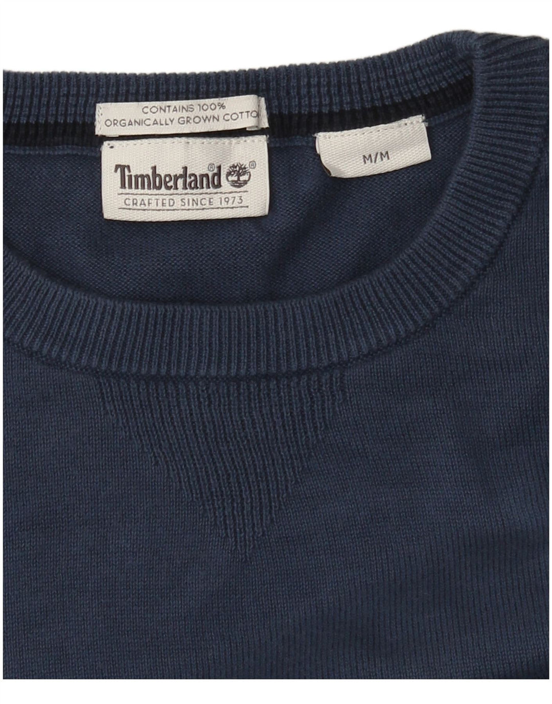 Timberland Pull Col Ras du Cou Homme Bleu Moyen Coton