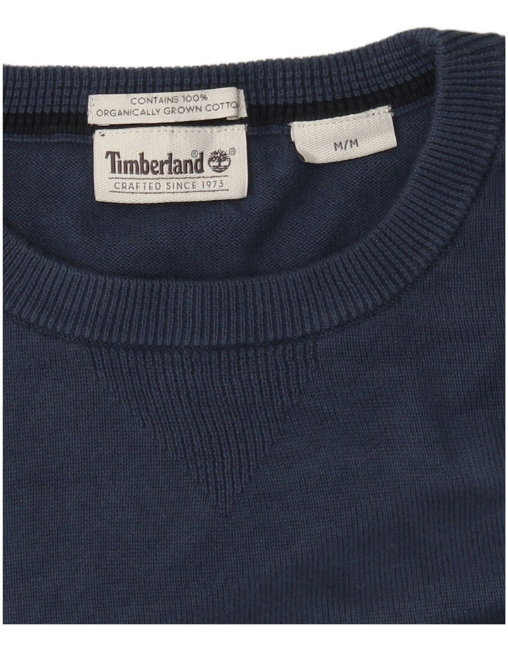 Timberland Pull Col Ras du Cou Homme Bleu Moyen Coton