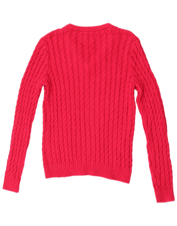 Kappa Pull col V pour femme UK 10 Petit Rose Coton