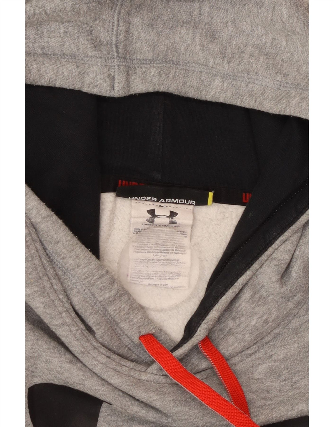 UNDER ARMOUR Pull à capuche graphique pour homme en coton moucheté gris moyen