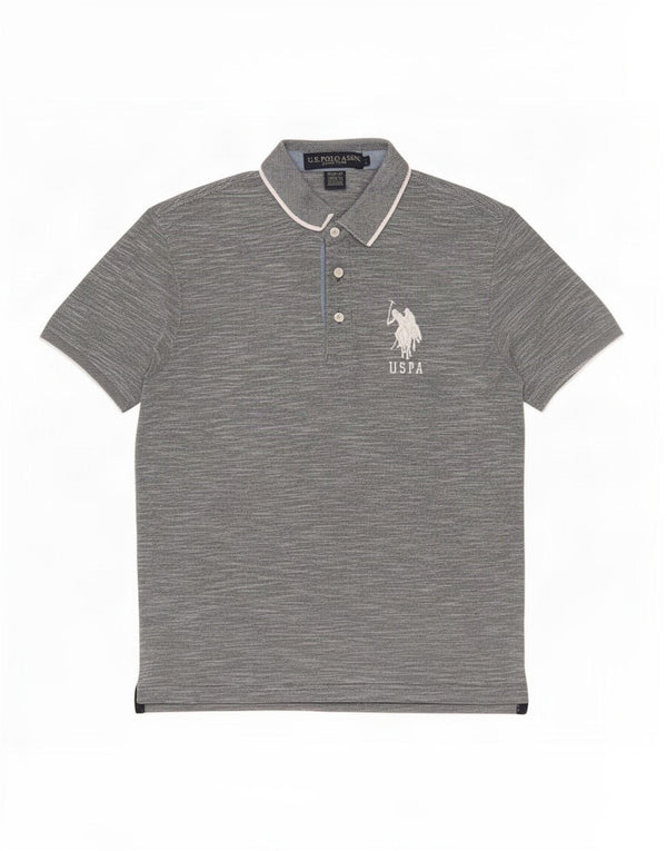 U.S. Polo Assn. Polo Slim Fit Petit Coton Chiné Gris