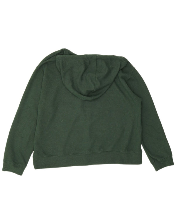 Zara Pull à capuche surdimensionné pour femme UK 10 Petit Vert Polyester