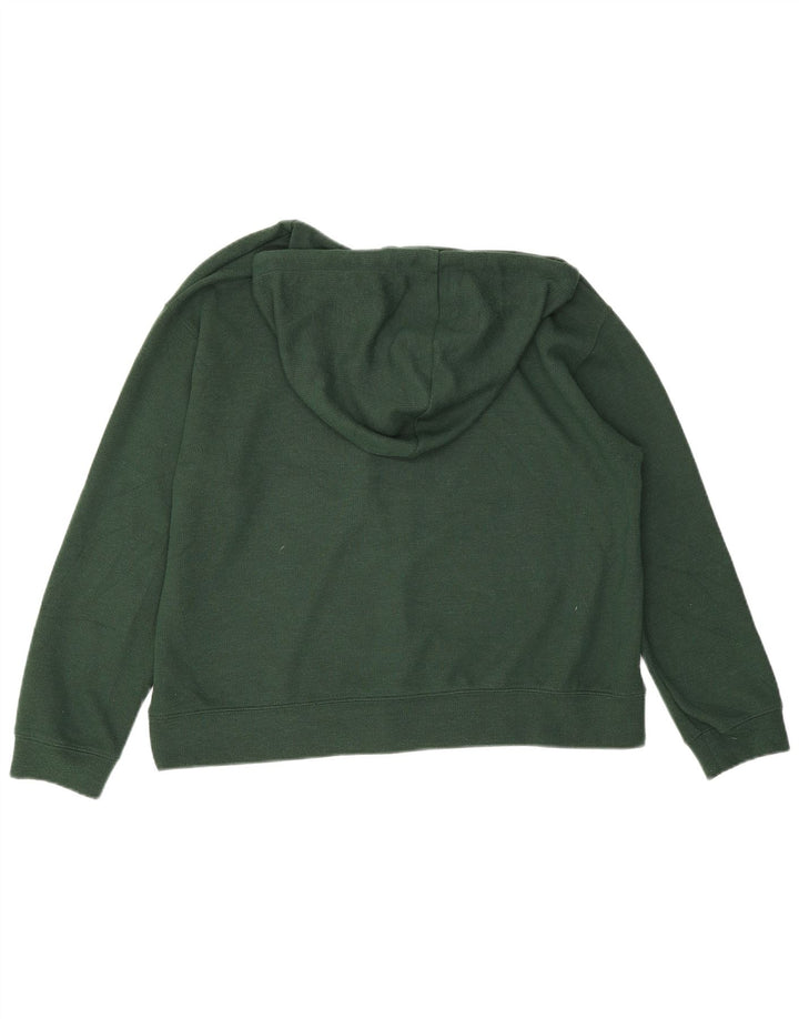 Zara Pull à capuche surdimensionné pour femme UK 10 Petit Vert Polyester
