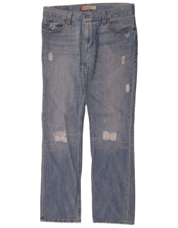 Levi's Jean Slim 511 Distressed Homme Bleu W38 L34 Coton