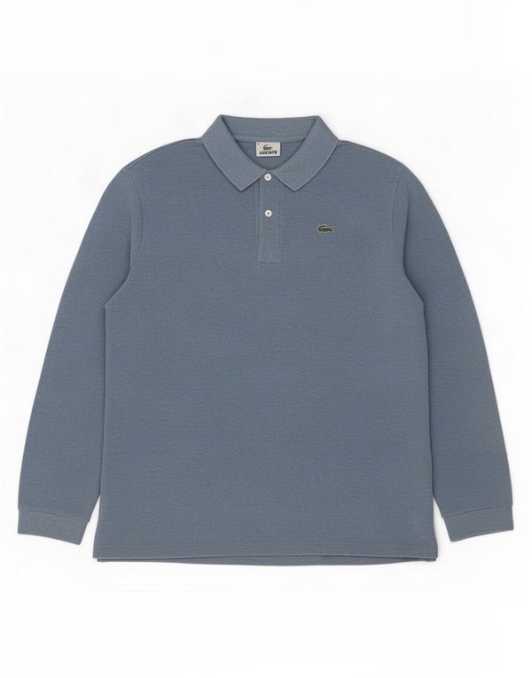 Lacoste Polo à manches longues pour homme Taille 8 3XL Bleu