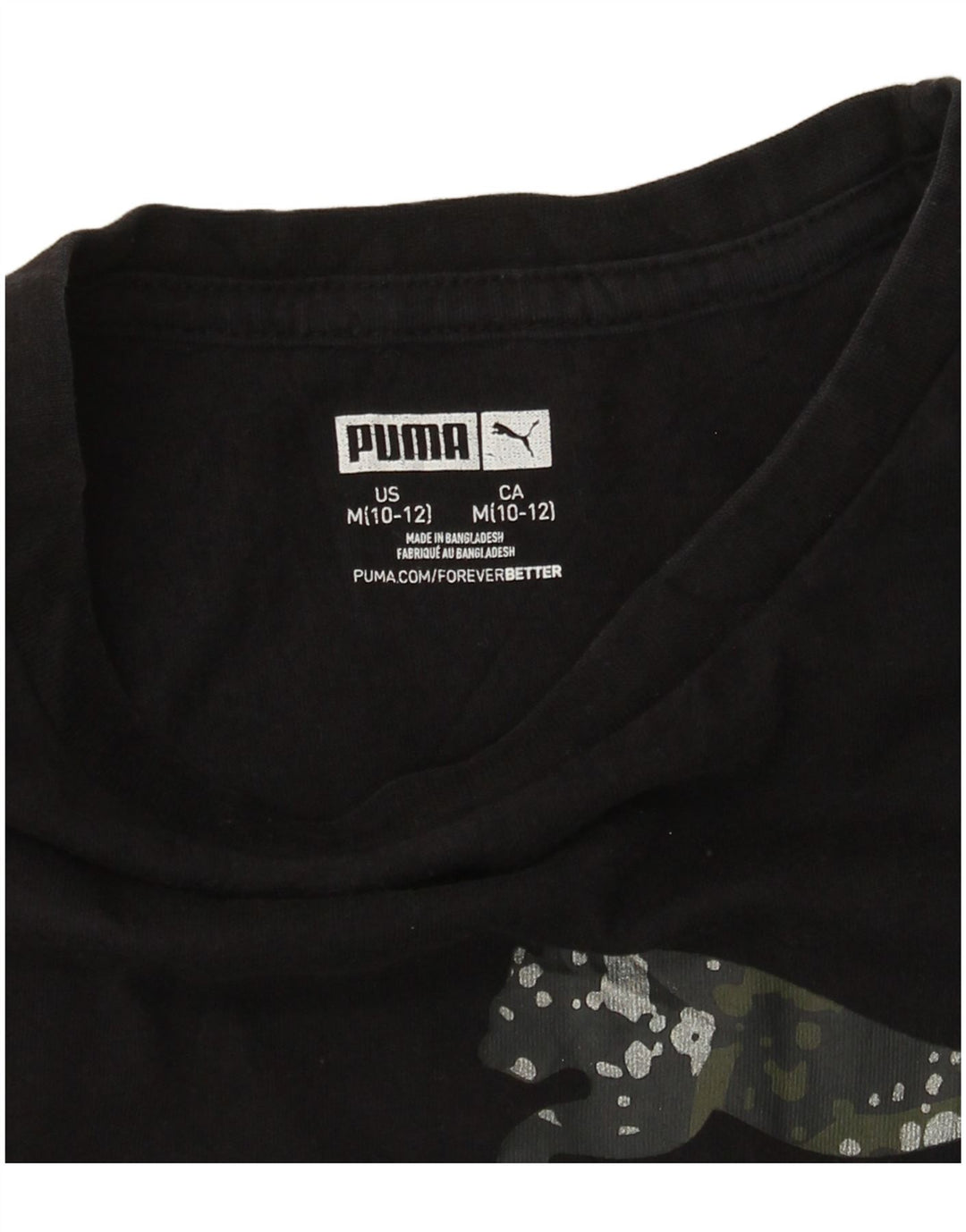 PUMA T-Shirt Graphique Fille 10-11 Ans Noir Moyen