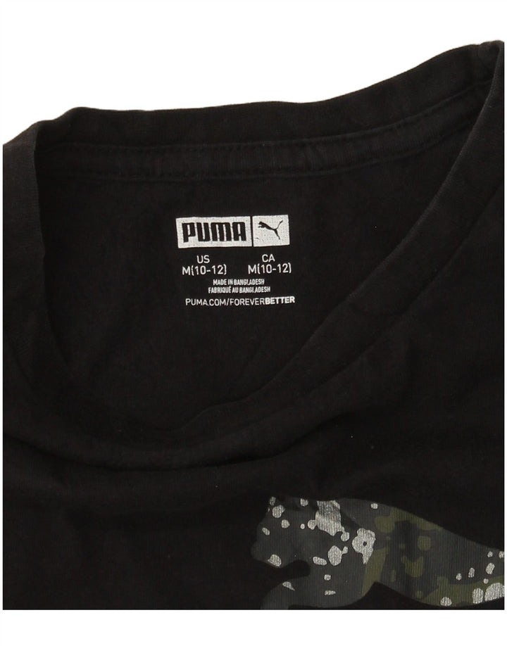 PUMA T-Shirt Graphique Fille 10-11 Ans Noir Moyen