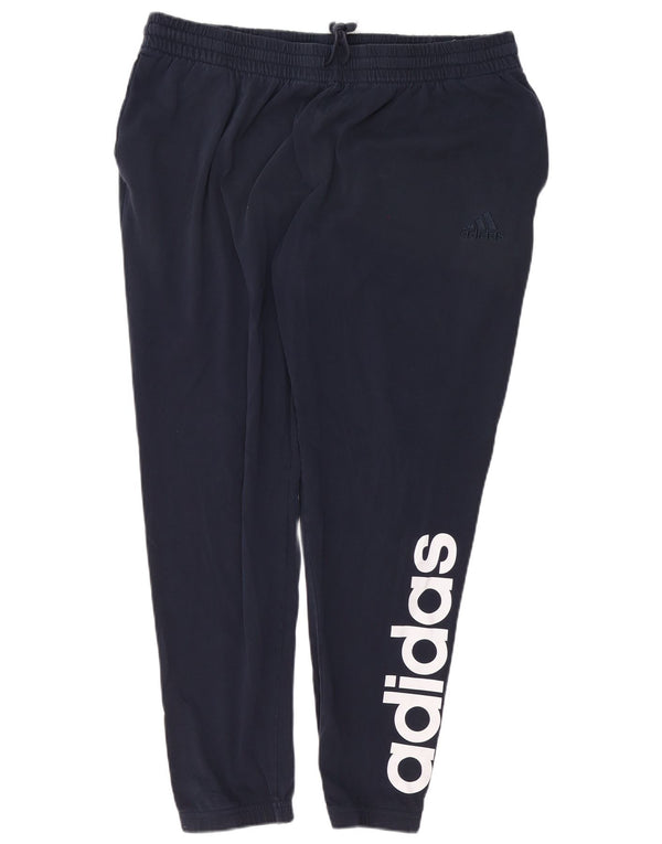 Adidas Pantalon de survêtement graphique pour homme Joggers 2XL en coton bleu marine