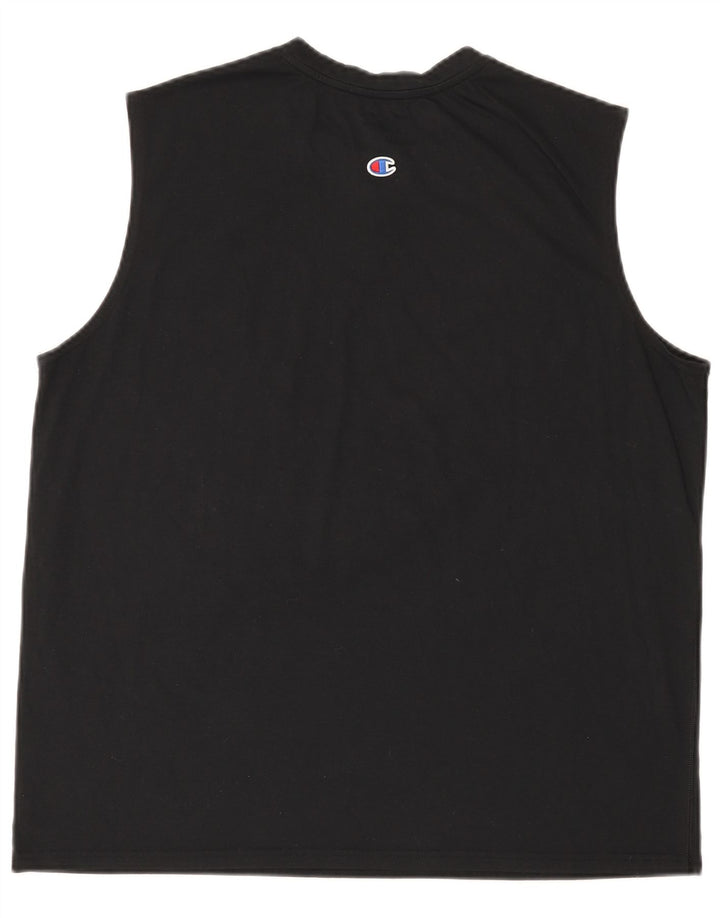 CHAMPION Mens Vest Top XL Black Cotton