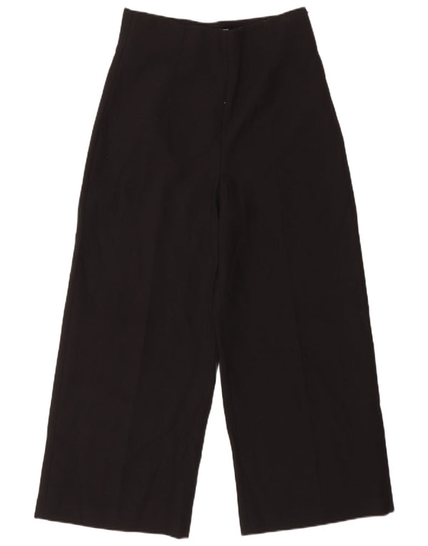 Zara Pantalon décontracté à jambe large pour femme Medium W28 L25 Noir