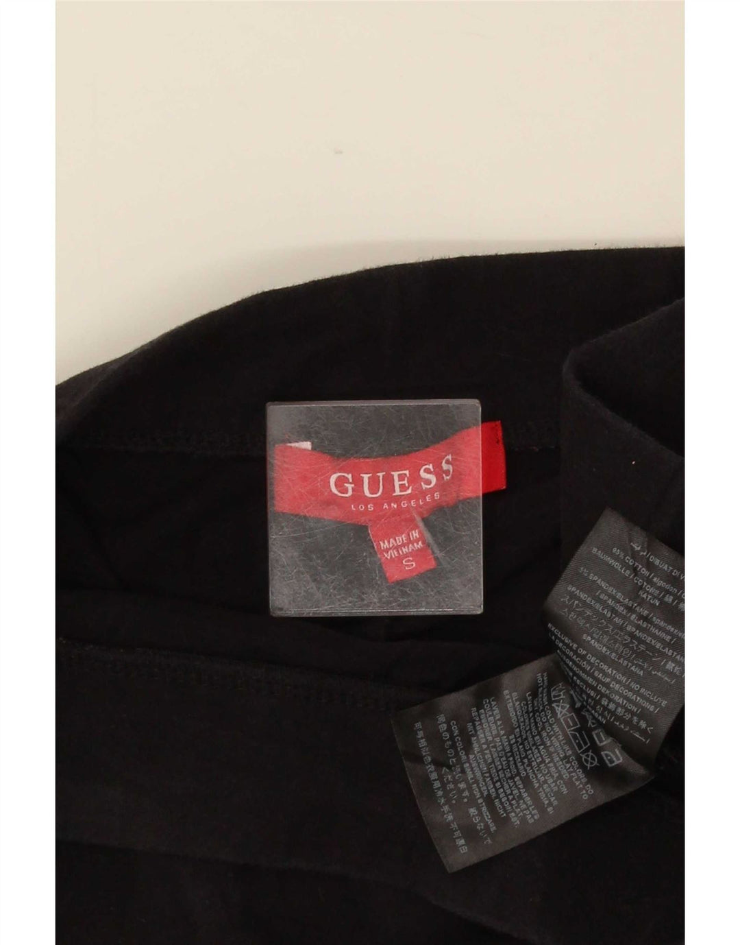 Guess Leggings Femme UK 10 Small W Noir Coton