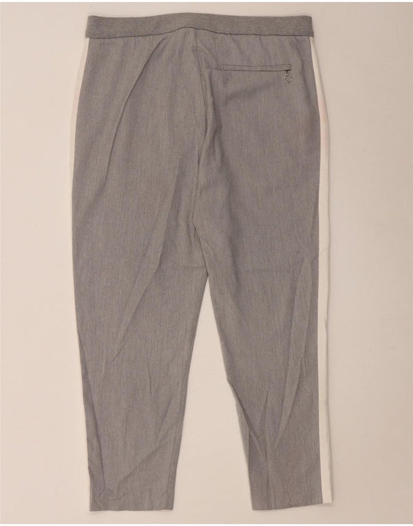 Zara Pantalon Chino Fuselé Femme Large W32 L26 Gris Colorblock Polyester