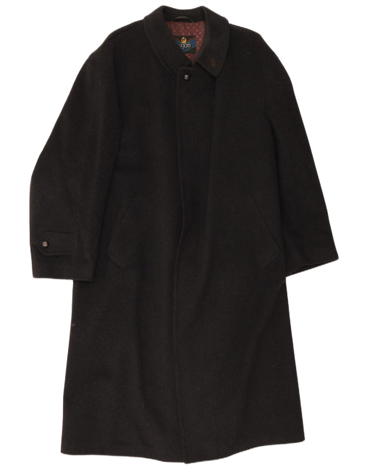 Bugatti Manteau Homme UK 44 2XL Laine Vierge Noire