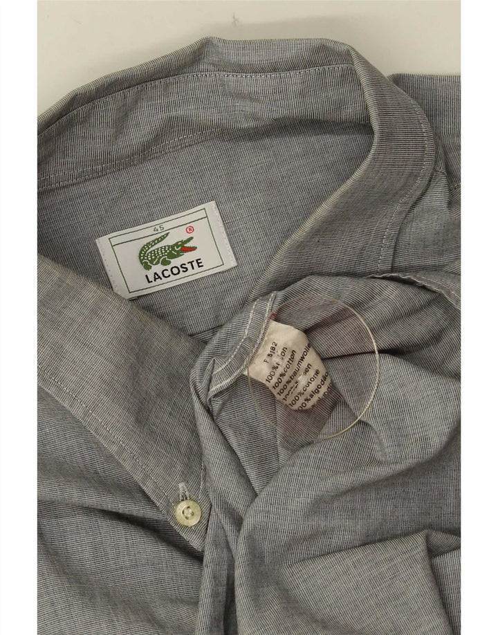 Lacoste Chemise Homme Taille 45 XL Gris Coton
