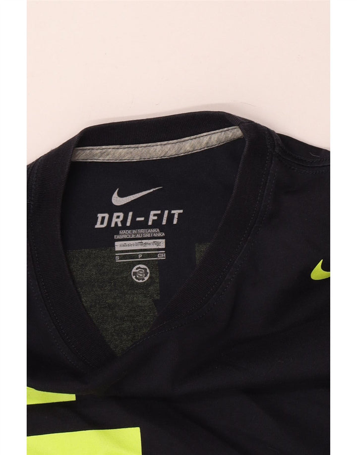 Nike Hommes Dri Fit Graphic T-Shirt Haut Petit Bleu Marine