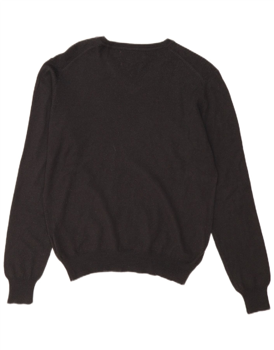Marlboro Classics Pull coupe ajustée à col en V pour homme en laine noire moyenne