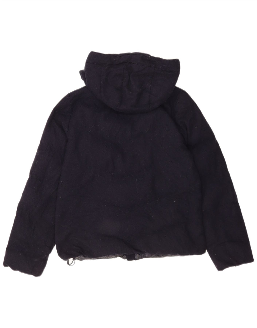 Gap Veste matelassée à capuche pour femme UK 14 Medium Navy Blue Wool